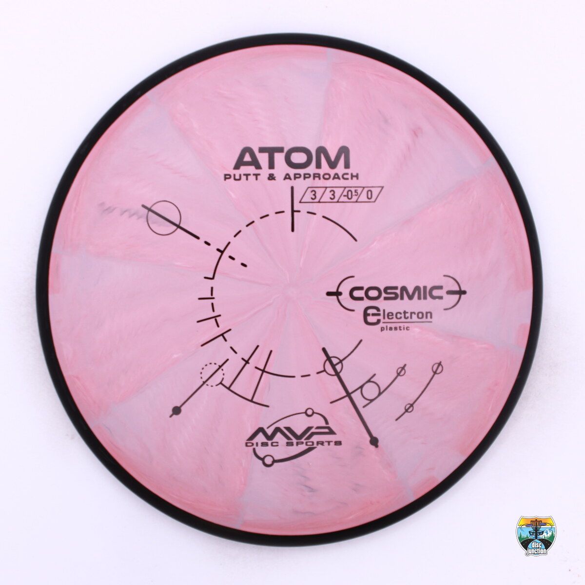 MVP Cosmic Electron Atom, Manufacturer Weight Range: 170-175 Grams, Color: Pink/Black, Serial Number: 0348-0124