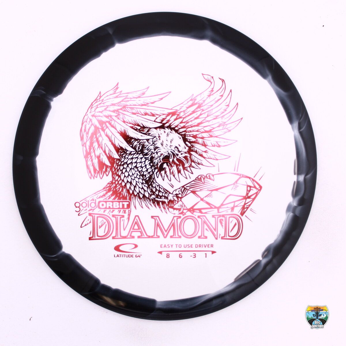 Latitude 64° Gold Orbit Diamond, Manufacturer Weight Range: 155-159 Grams, Color: White/Black, Serial Number: 0745-0027