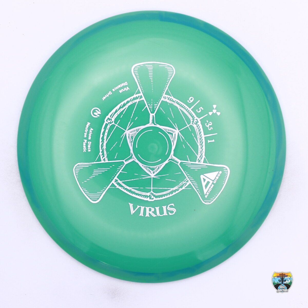 Axiom Neutron Virus, Manufacturer Weight Range: 160-164 Grams, Color: Green/Blue, Serial Number: 0500-0047