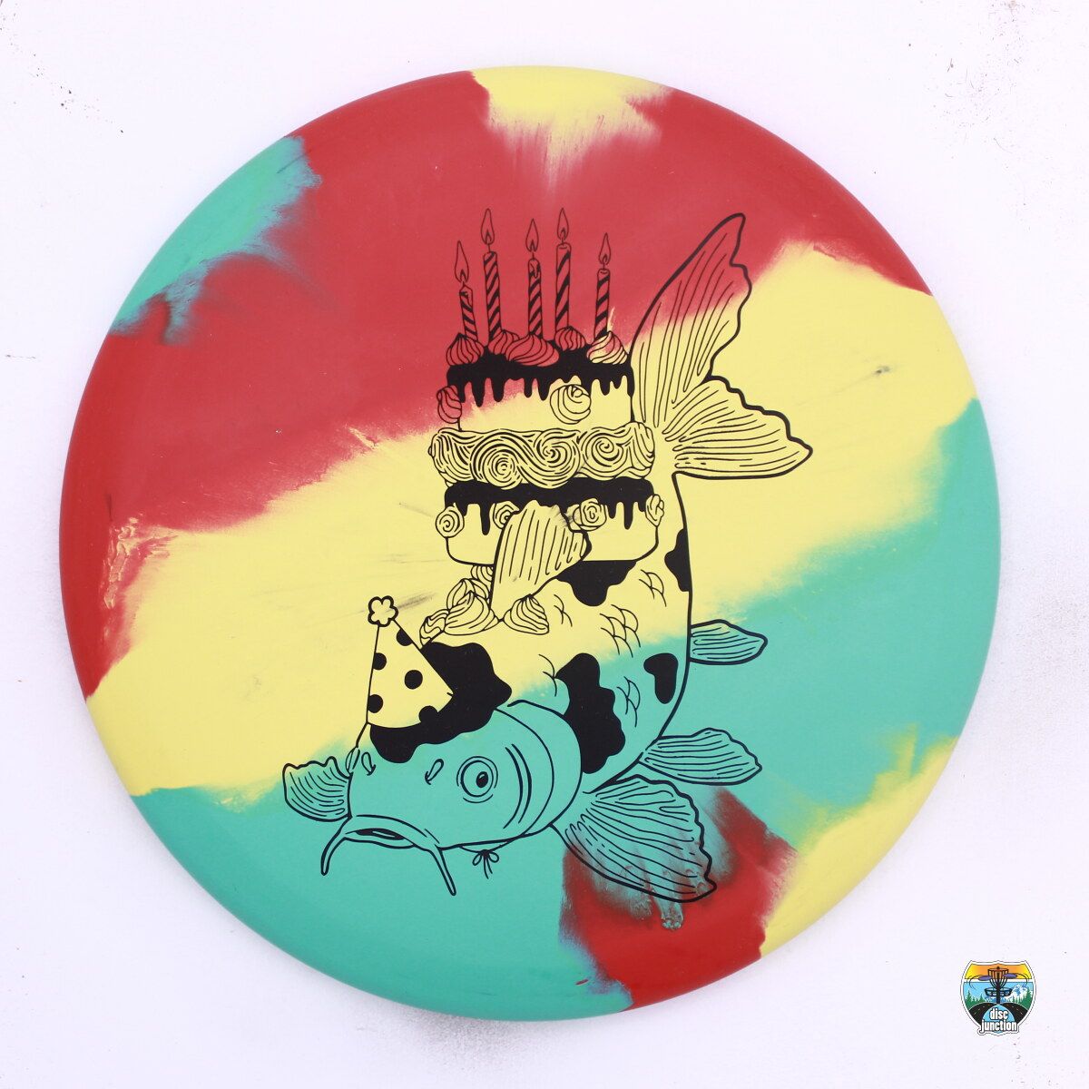 Elevation Disc Golf ecoFLEX Koi, Manufacturer Weight Range: 169-172 Grams, Color: Fishbowl (Green/Red/Yellow), Serial Number: 0616-0007