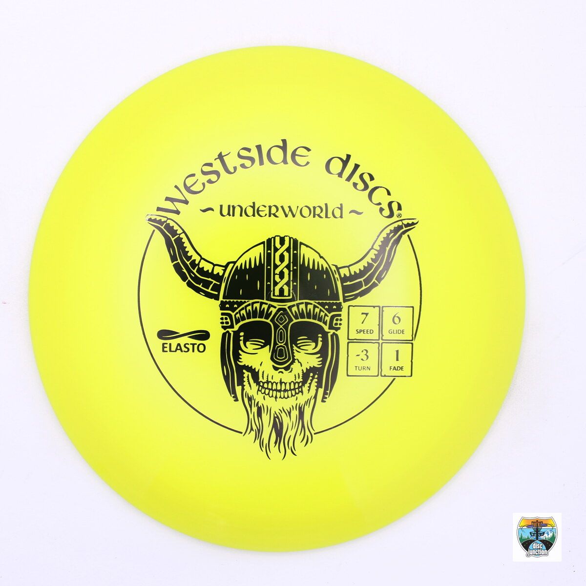 Westside Discs Elasto Underworld, Manufacturer Weight Range: 173-176 Grams, Color: Yellow, Serial Number: 0091-0052