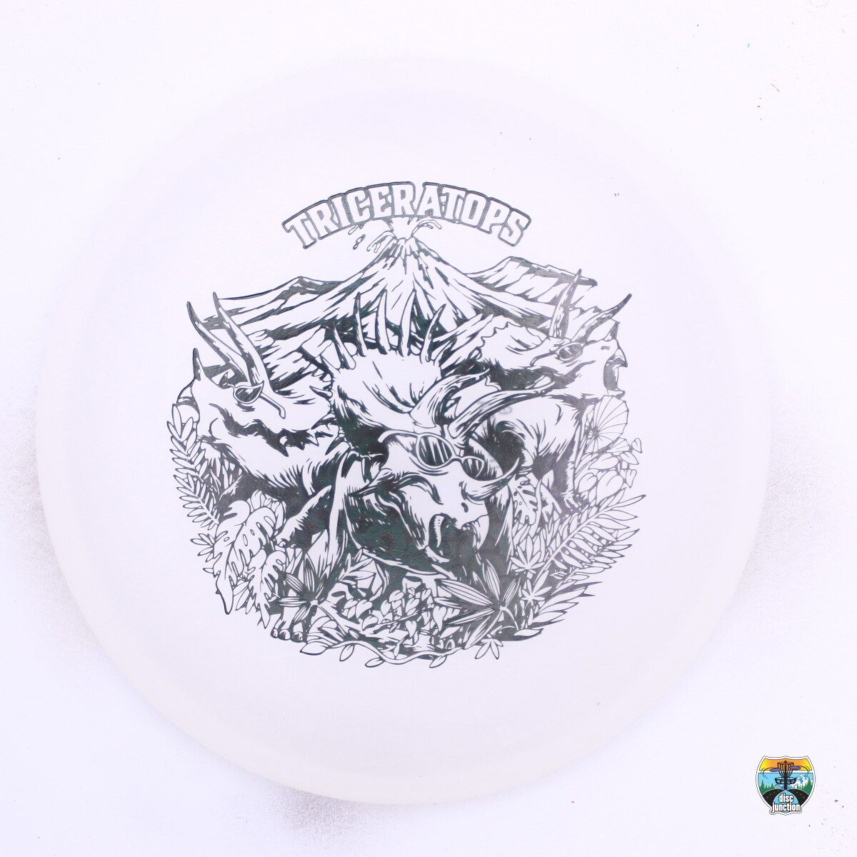 Dino Discs Egg Shell Glow Triceratops, Manufacturer Weight Range: 150- Grams, Color: Glow, Serial Number: 0593-0007