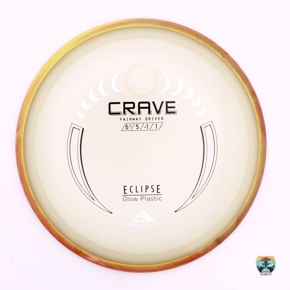 Axiom Eclipse Crave, Manufacturer Weight Range: 170-175 Grams, Color: Glow/Orange, Serial Number: 0684-0006