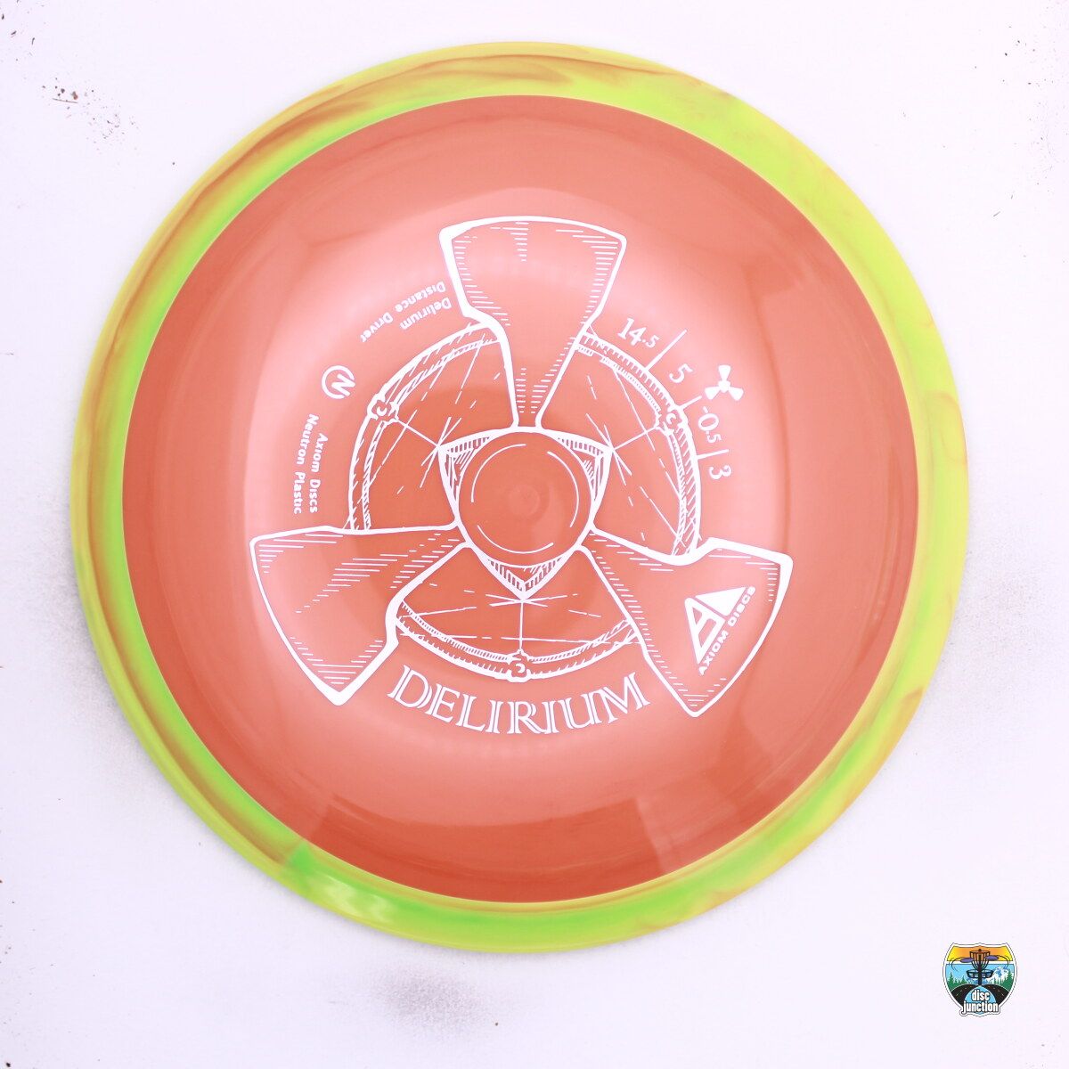 Axiom Neutron Delirium, Manufacturer Weight Range: 170-175 Grams, Color: Orange/Green, Serial Number: 0633-0024