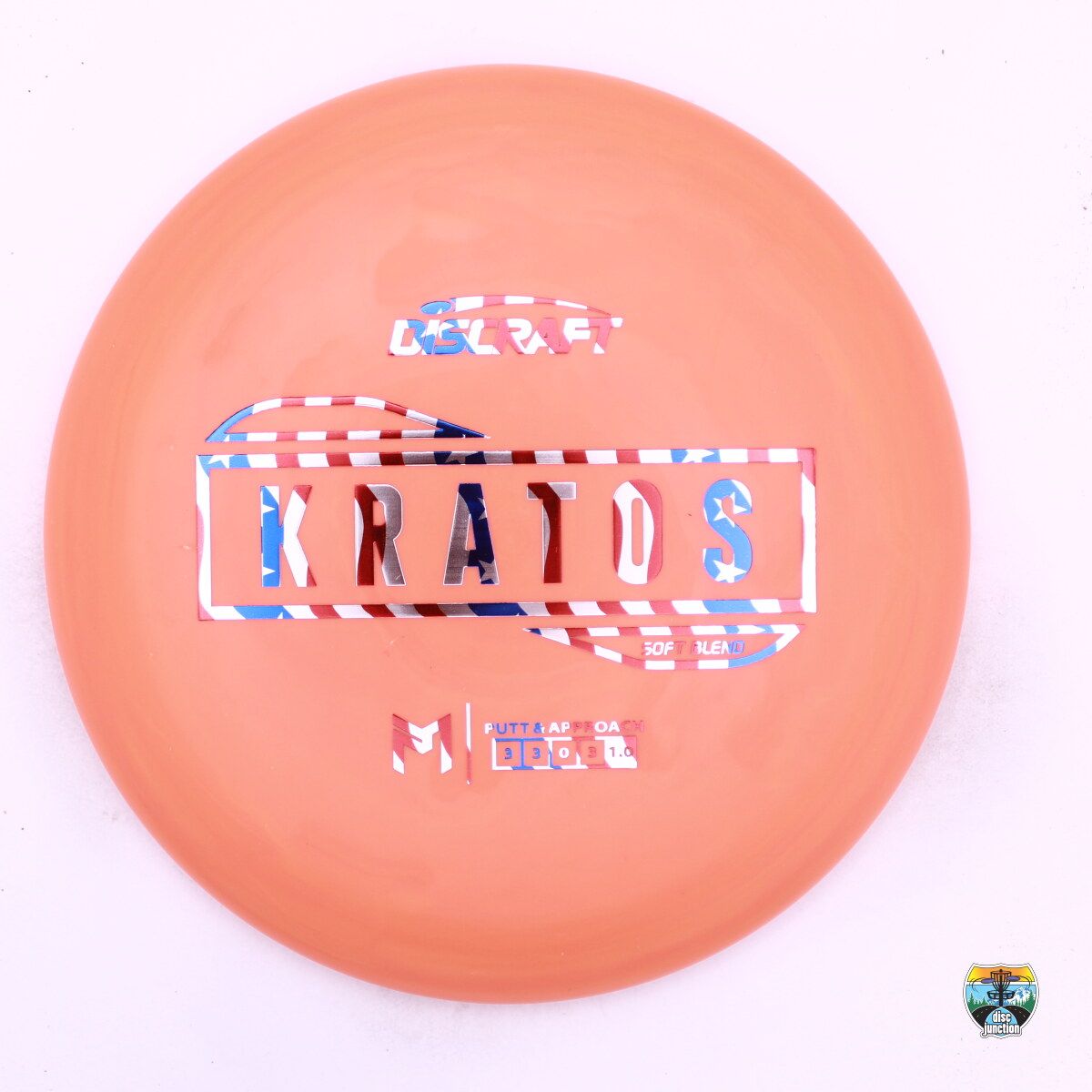Discraft Soft Kratos Paul McBeth, Manufacturer Weight Range: 173-174 Grams, Color: Orange, Serial Number: 0328-0017