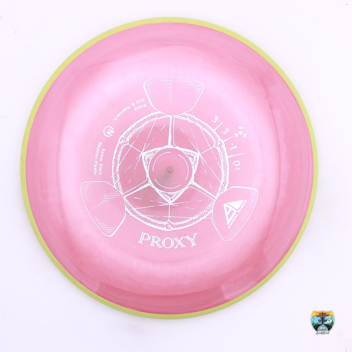Axiom Neutron Proxy, Manufacturer Weight Range: 170-175 Grams, Color: Pink/Yellow, Serial Number: 0480-0020