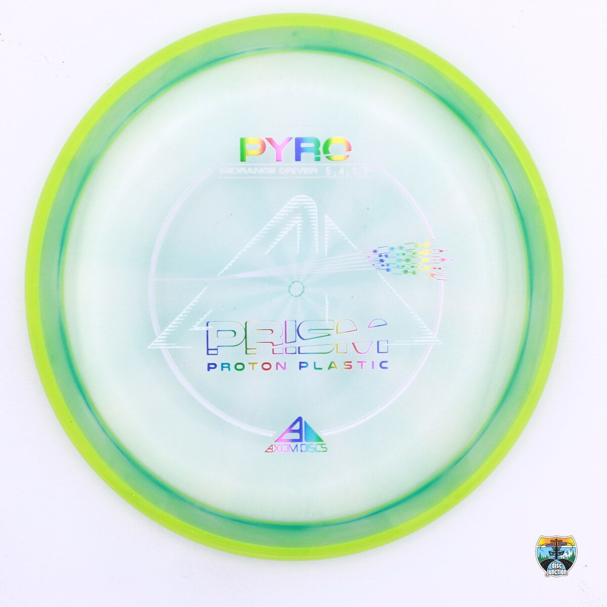 Axiom Prism Proton Pyro, Manufacturer Weight Range: 176-179 Grams, Color: Clear/Blue/Green, Serial Number: 0453-0061