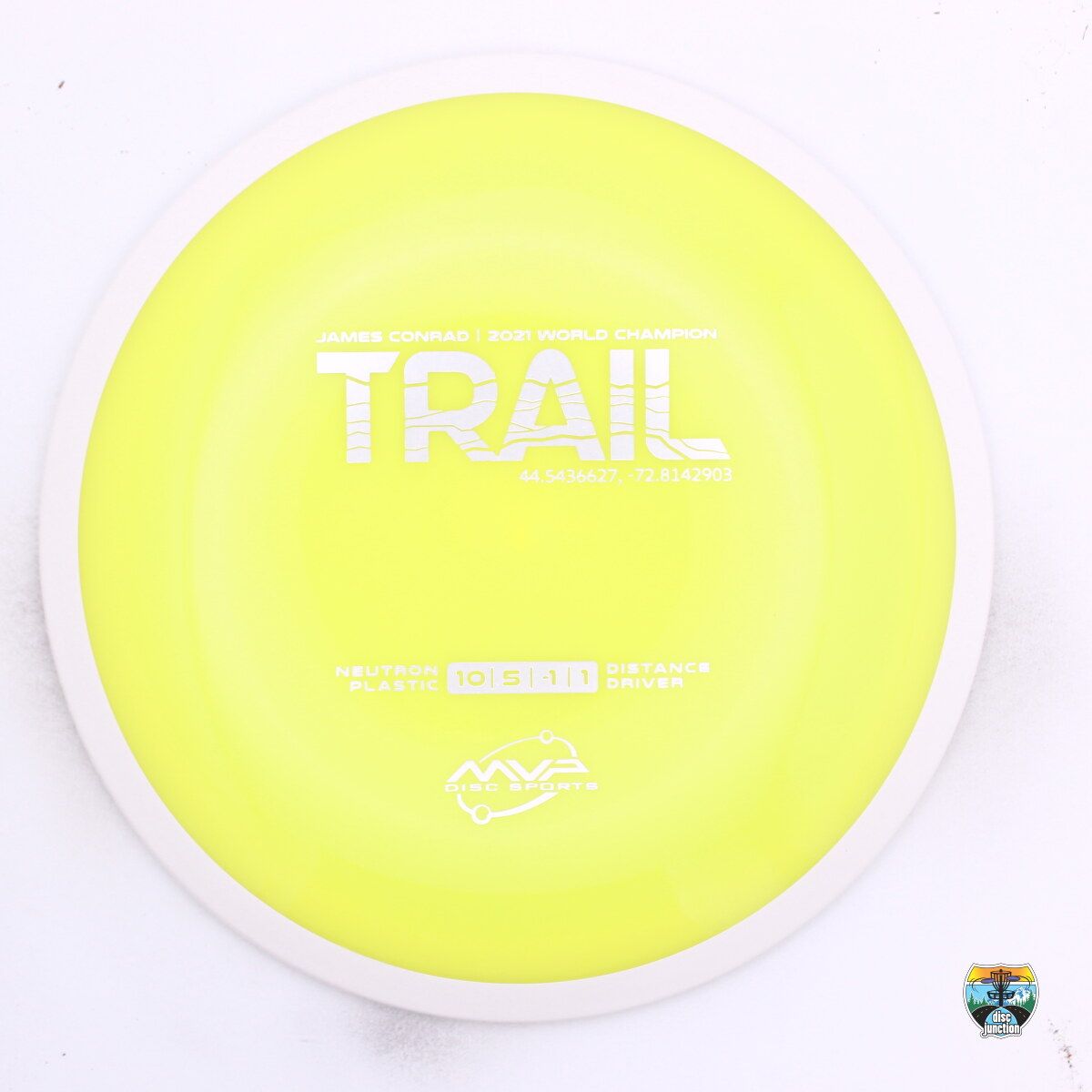 MVP Neutron Trail James Conrad 2021 World Champion, Manufacturer Weight Range: 170-175 Grams, Color: Yellow/White, Serial Number: 0594-0186