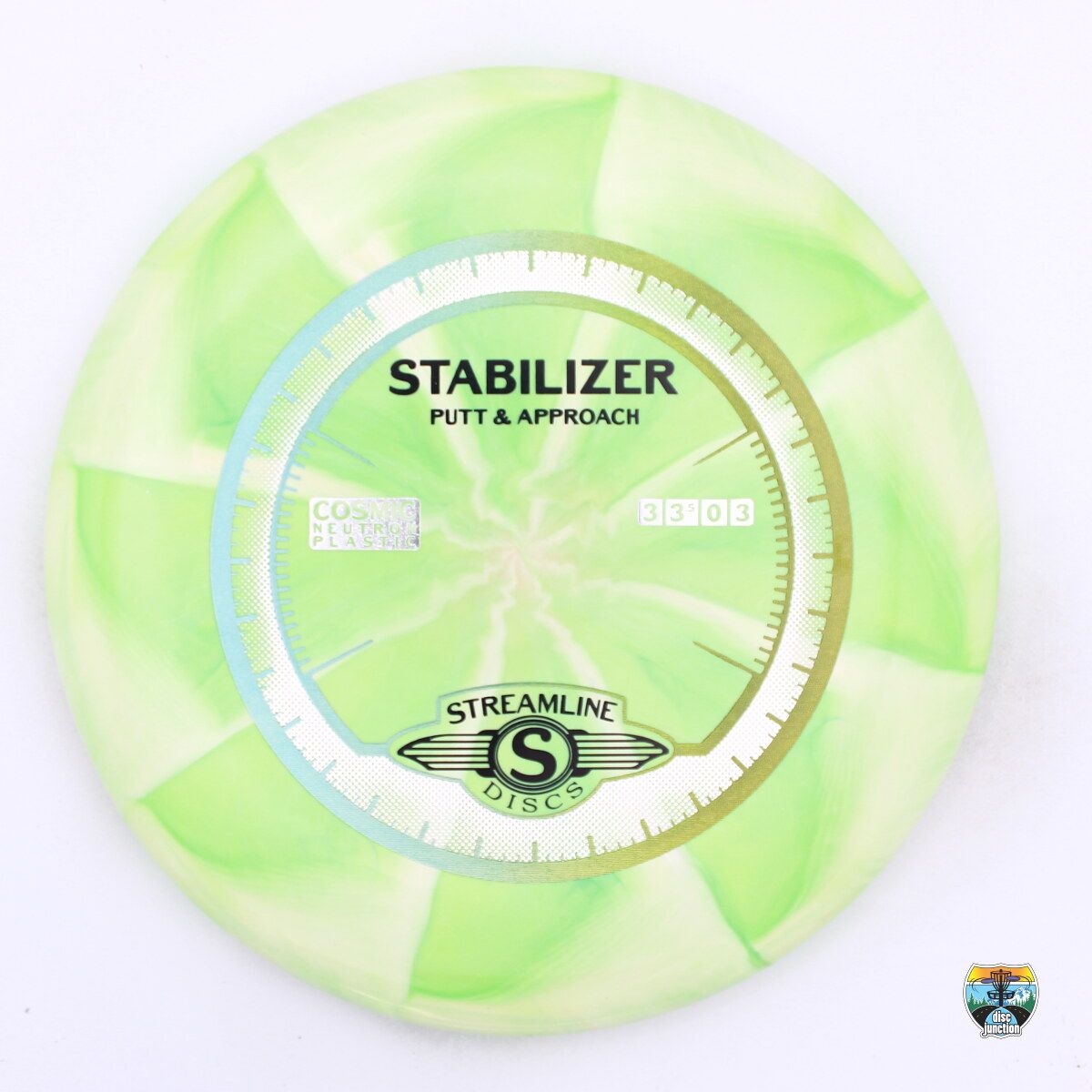 Streamline Cosmic Neutron Stabilizer, Manufacturer Weight Range: 170-175 Grams, Color: Green/Yellow, Serial Number: 0348-0236