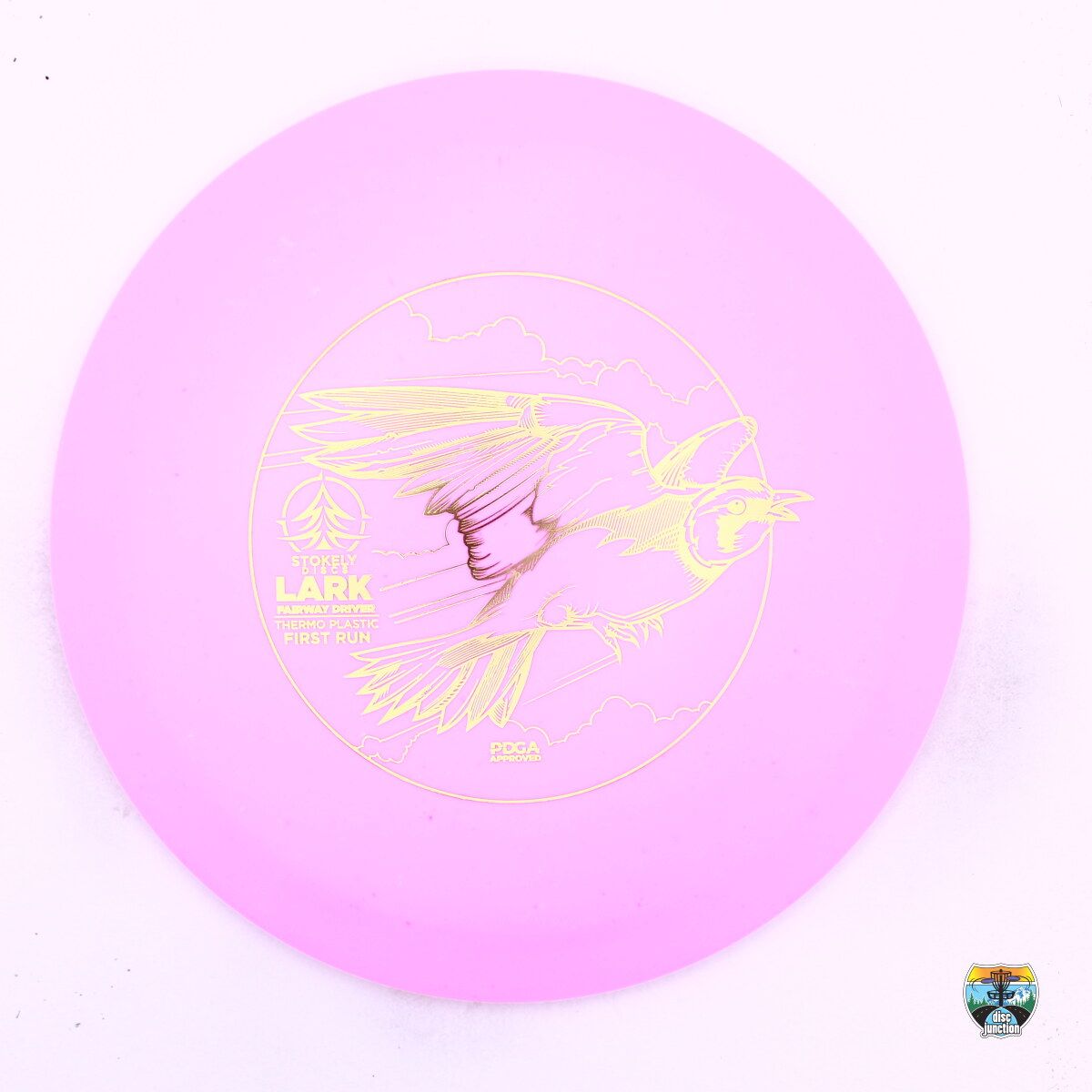 Stokely Discs - Thermo Lark First Run, Manufacturer Weight Range: 170-172 Grams, Color: Pink, Serial Number: 0382-0071