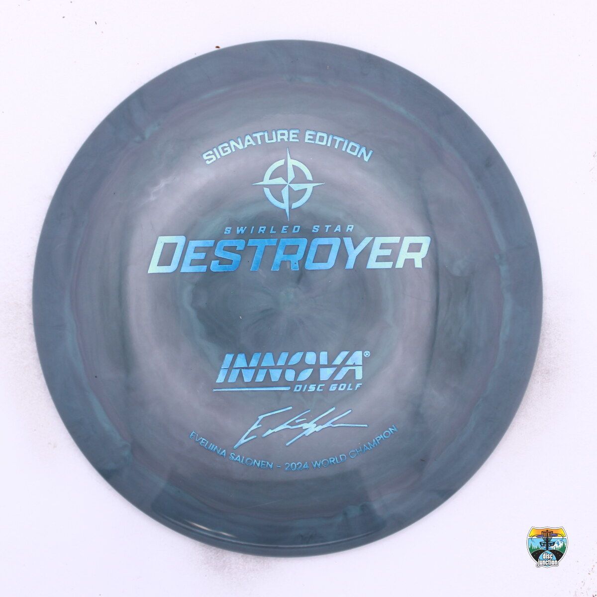 Innova Swirled Star Destroyer Signature Series Eveliina Salonen, Manufacturer Weight Range: 173-175 Grams, Color: Grey, Serial Number: 0389-0577