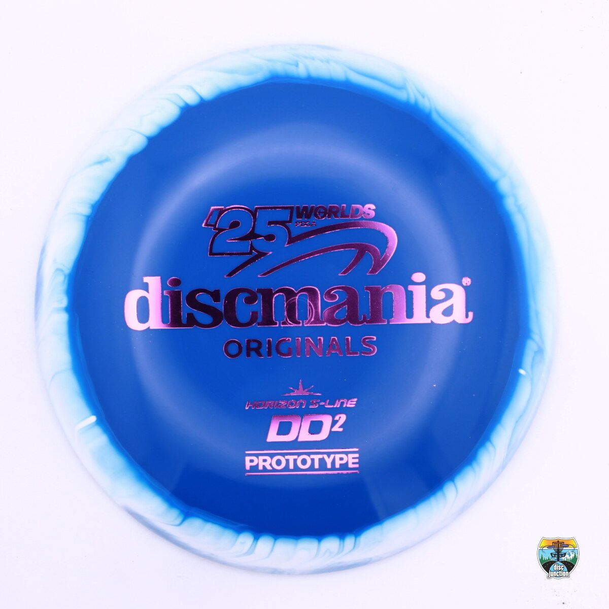 Discmania Horizon S-Line DD2 x Worlds 2025 Prototype, Manufacturer Weight Range: 173+ Grams, Color: Blue/White, Serial Number: 0438-0001