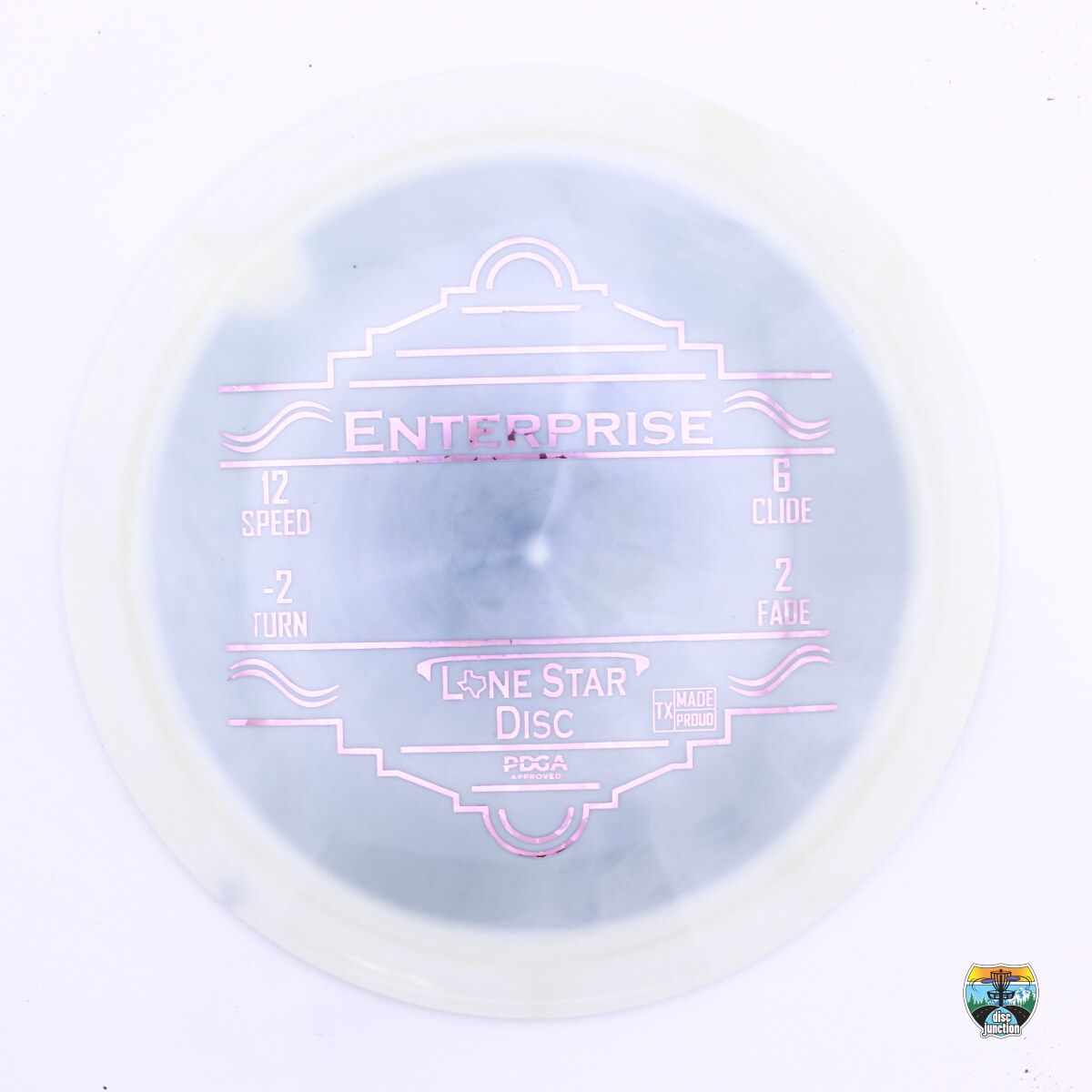 Lone Star Disc Alpha Enterprise, Manufacturer Weight Range: 173-176 Grams, Color: Blue/White, Serial Number: 0440-0031