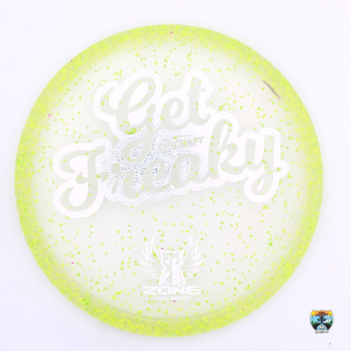 Discraft Confetti Z FLX Zone Brodie Smith Get Freaky, Manufacturer Weight Range: 173-174 Grams, Color: Yellow, Serial Number: 0441-0043