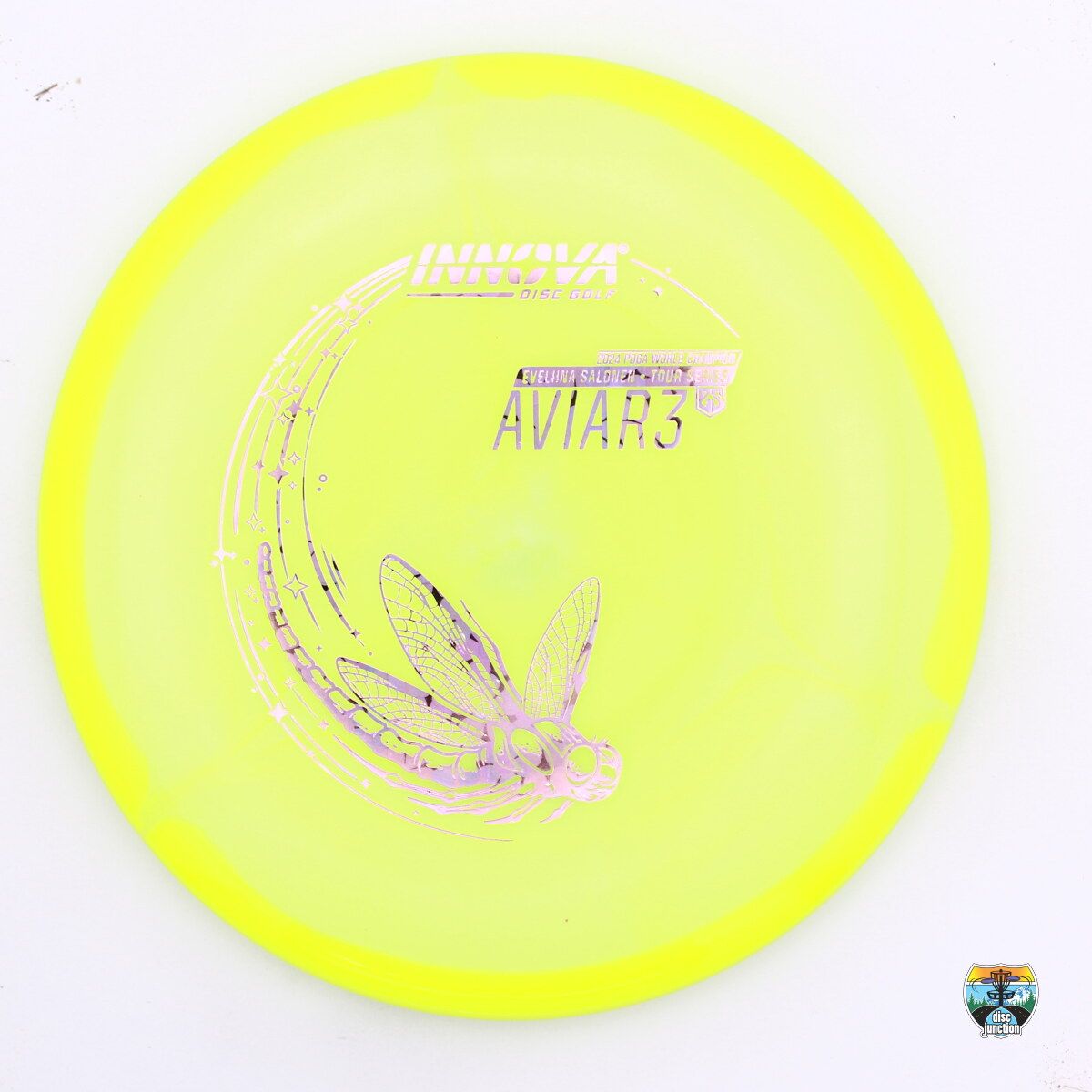 Innova Proto Glow Halo Star Aviar3 2025 Tour Series Eveliina Salonen 2024 World Champion, Manufacturer Weight Range: 173-175 Grams, Color: Yellow/Yellow, Serial Number: 0444-0118