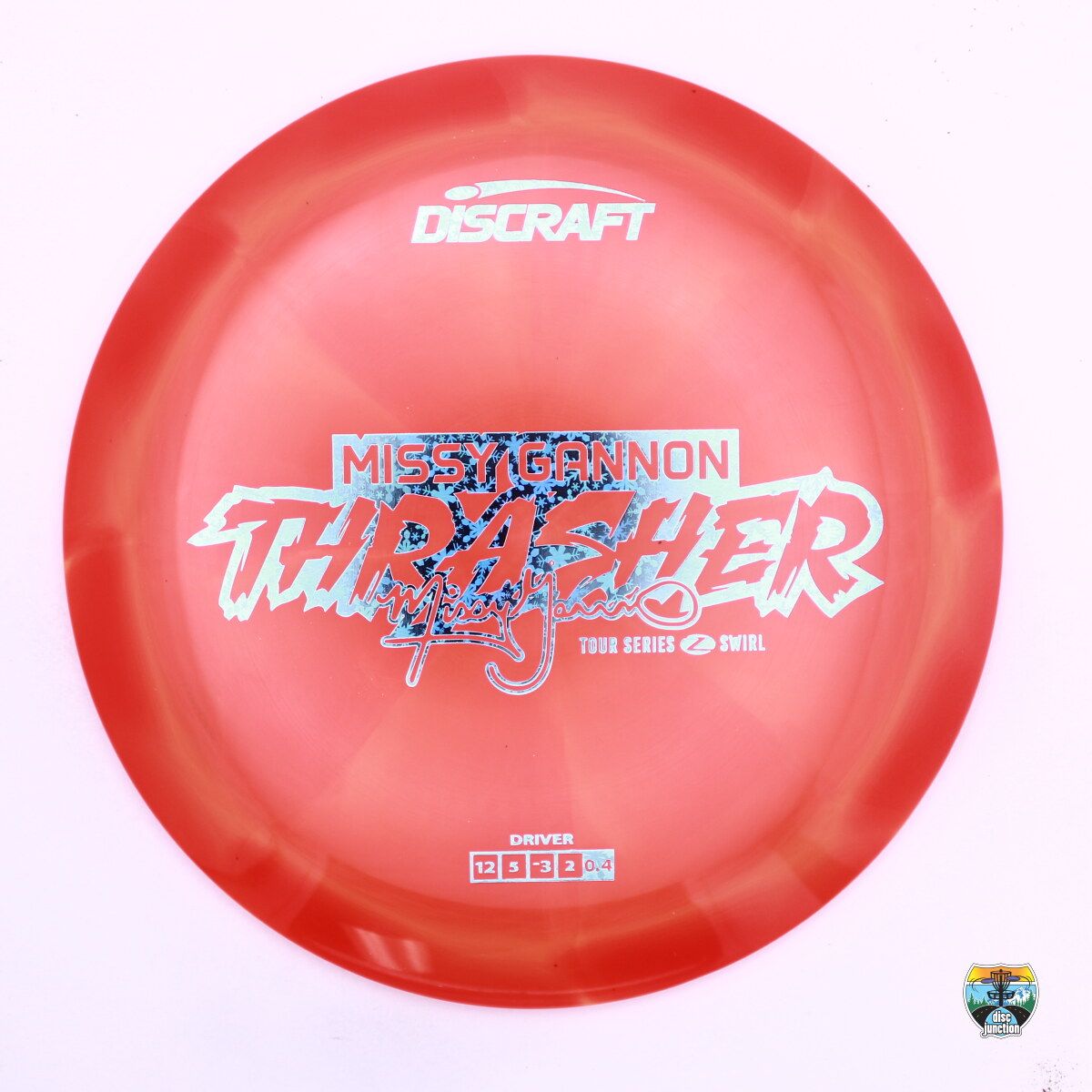 Discraft Z Swirl Thrasher 2025 Tour Series Missy Gannon, Manufacturer Weight Range: 173-174 Grams, Color: Orange, Serial Number: 0446-0065