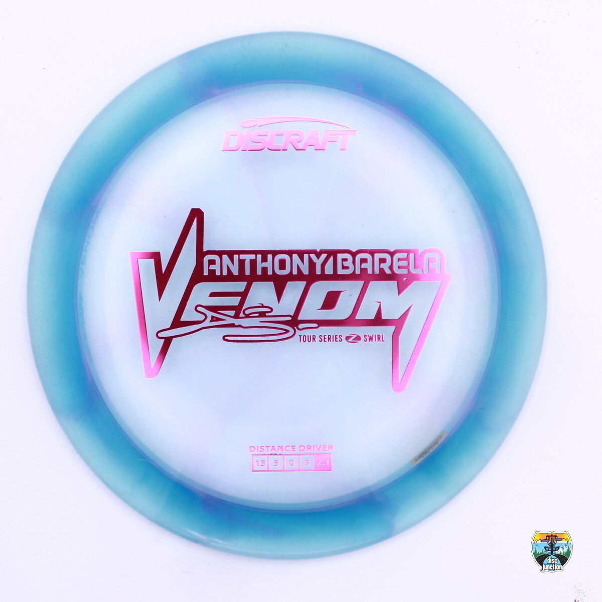 Discraft Z Swirl Venom 2025 Tour Series Anthony Barela, Manufacturer Weight Range: 170-172 Grams, Color: Blue, Serial Number: 0446-0071