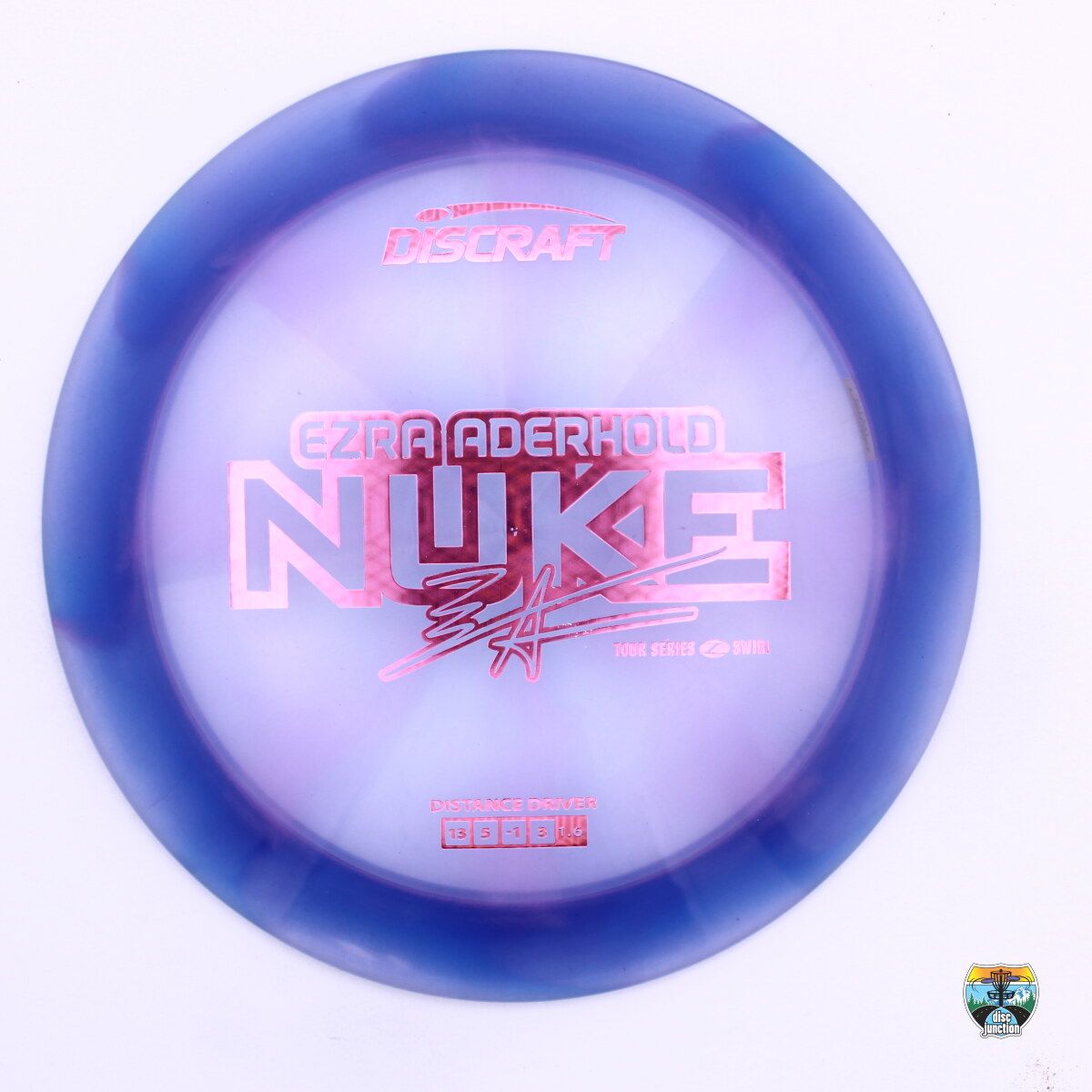 Discraft Z Swirl Nuke 2025 Tour Series Ezra Aderhold, Manufacturer Weight Range: 173-174 Grams, Color: Purple, Serial Number: 0446-0050