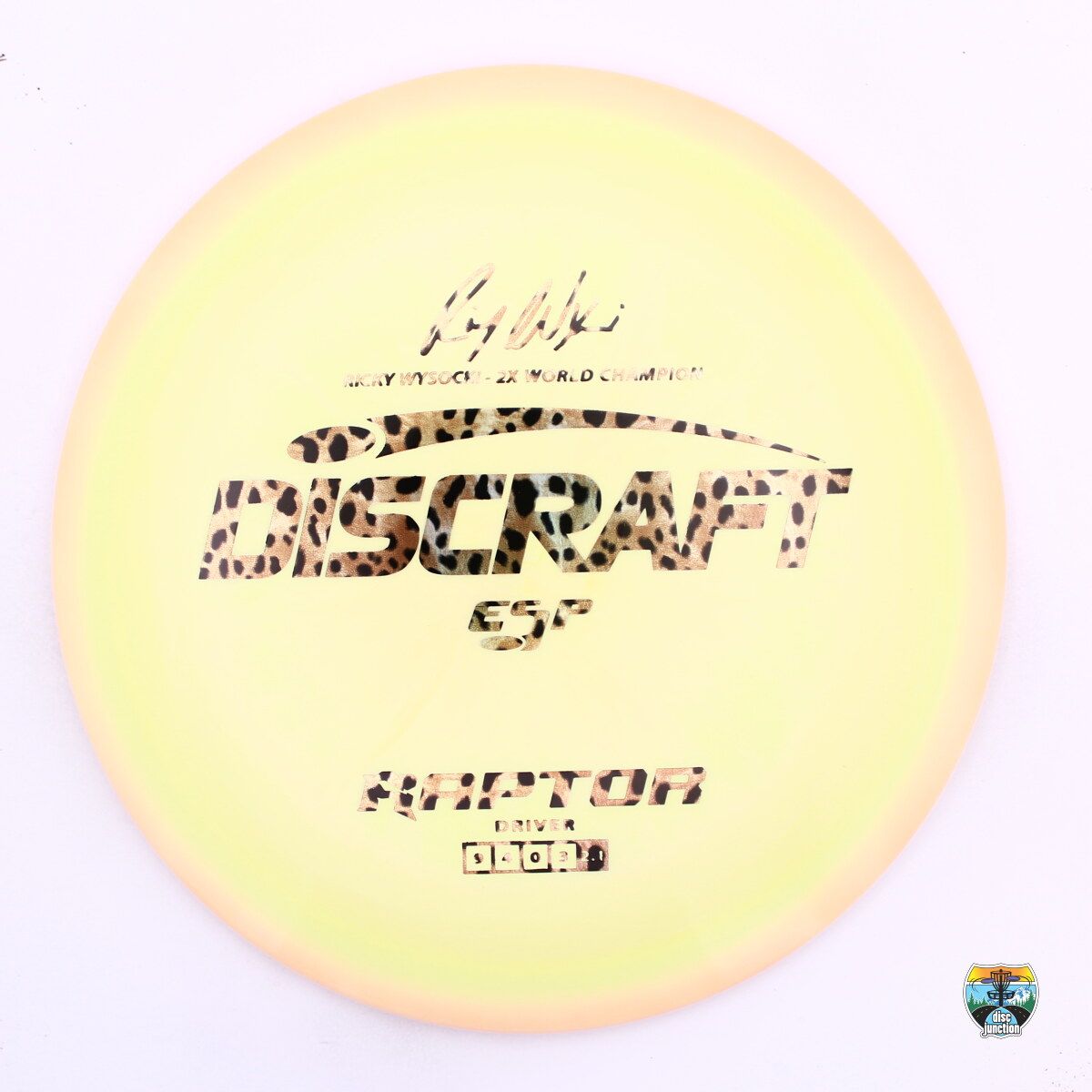 Discraft ESP Raptor Signature Series Ricky Wysocki 2x, Manufacturer Weight Range: 173-174 Grams, Color: Yellow/Orange, Serial Number: 0461-0012