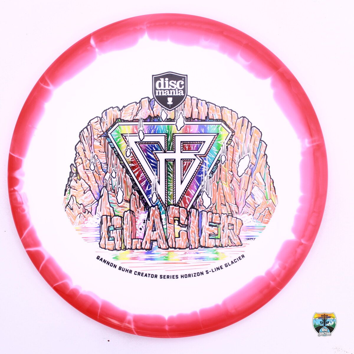 Discmania Horizon S-Line Glacier Creator Series Gannon Buhr Triple Foil, Manufacturer Weight Range: 177+ Grams, Color: White/Red, Serial Number: 0469-0007