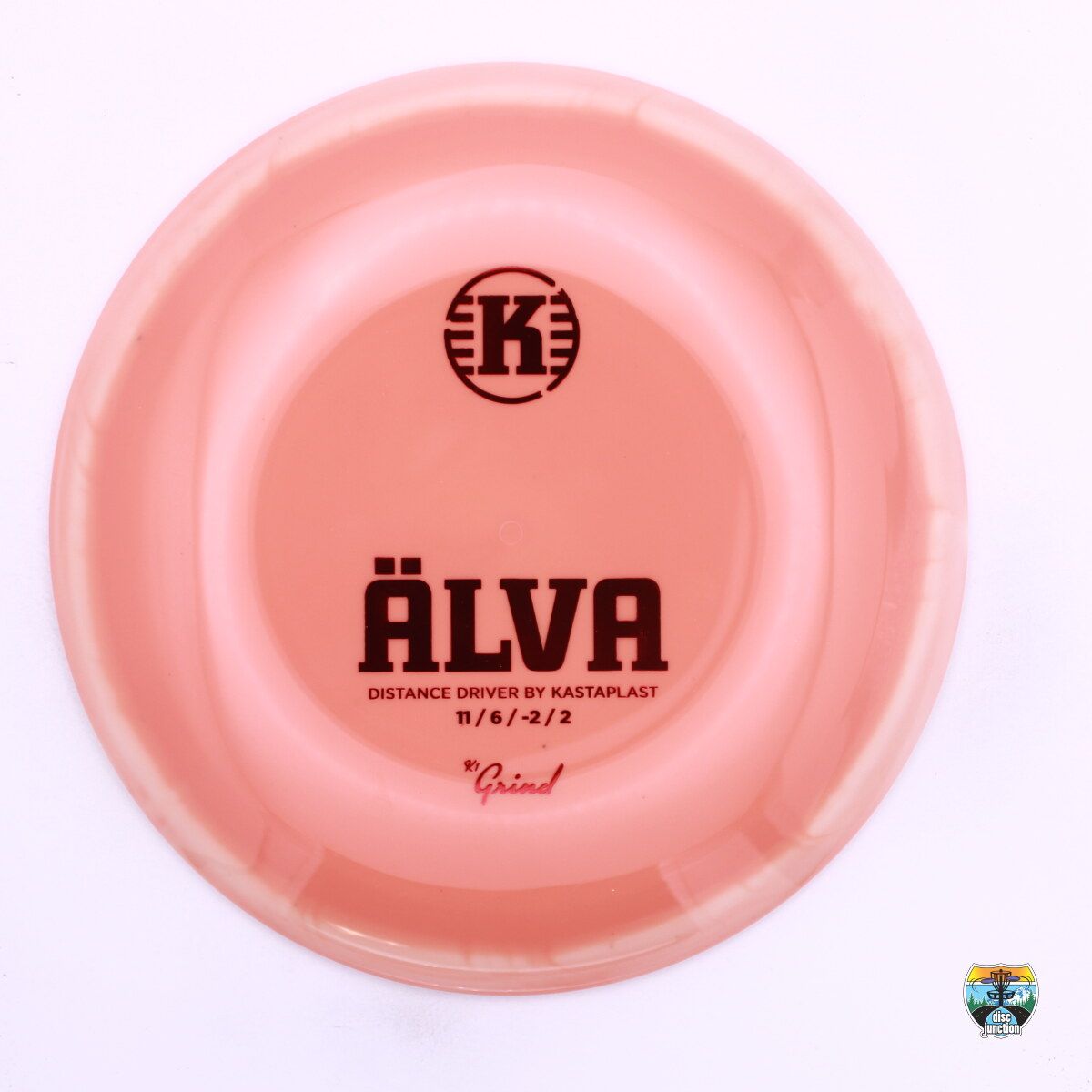 Kastaplast K1 Grind Älva, Manufacturer Weight Range: 170-172 Grams, Color: Orange/White, Serial Number: 0475-0017