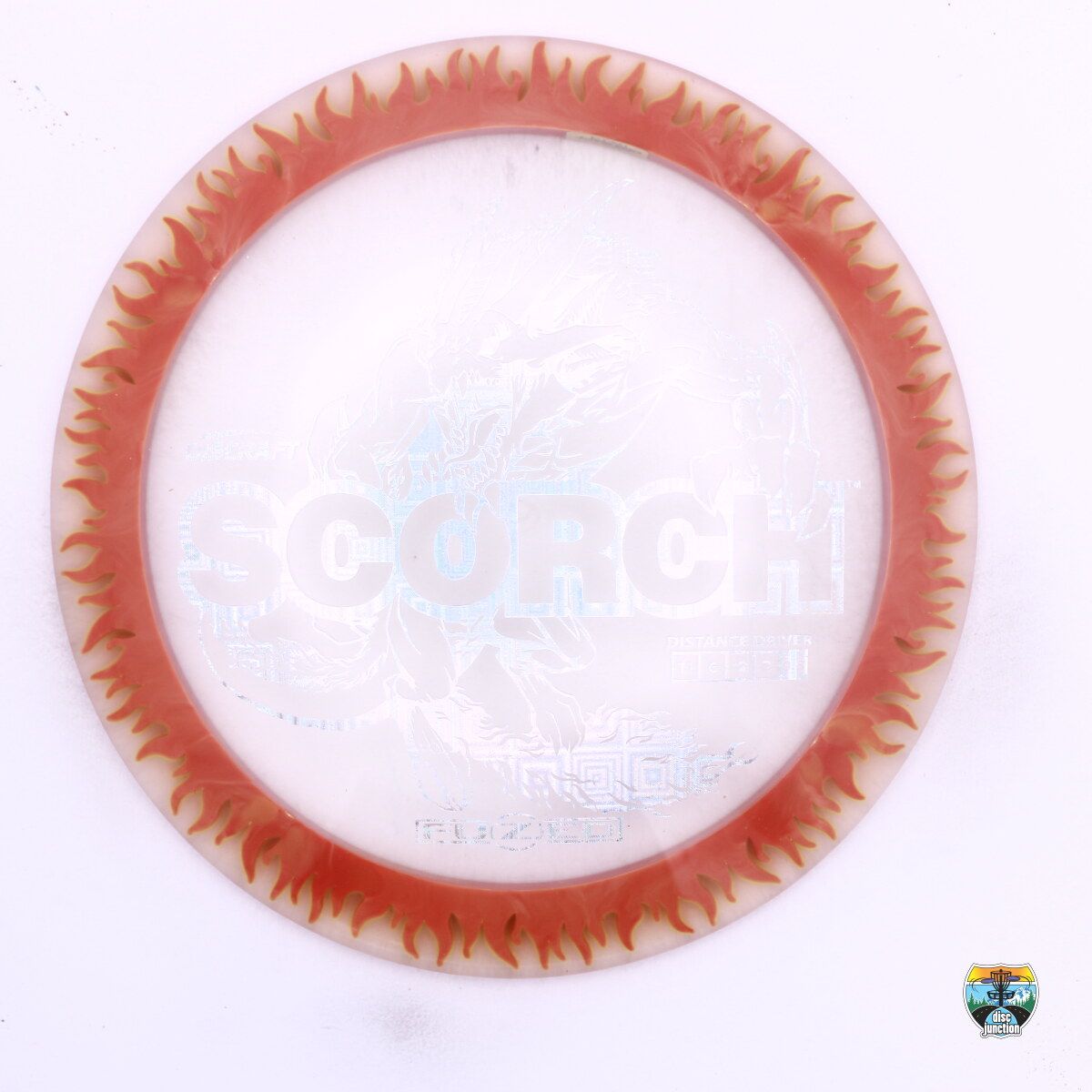 Discraft FuZed Line Scorch with Flame Pattern, Manufacturer Weight Range: 173-174 Grams, Color: Clear/Red, Serial Number: 0514-0057