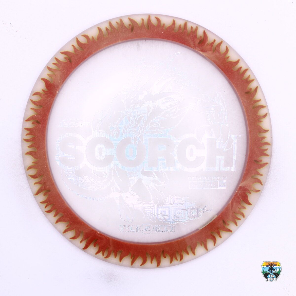 Discraft FuZed Line Scorch with Flame Pattern, Manufacturer Weight Range: 173-174 Grams, Color: Clear/Red, Serial Number: 0514-0058