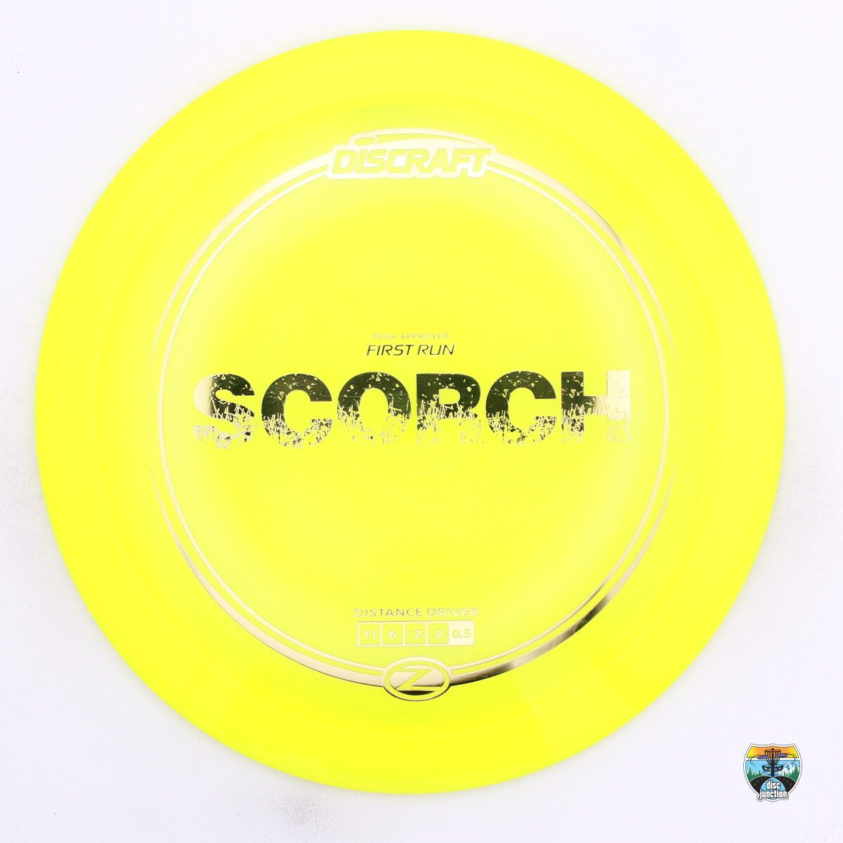 Discraft Z Line Scorch First Run, Manufacturer Weight Range: 173-174 Grams, Color: Yellow, Serial Number: 0000-0328