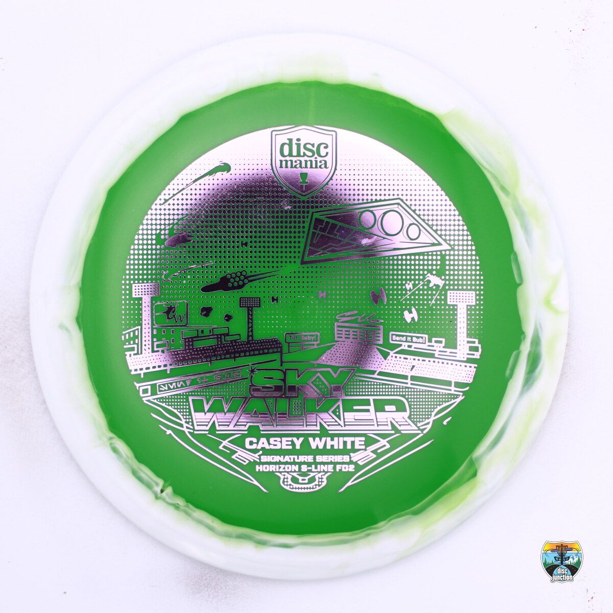 Discmania Horizon S-Line FD2 Signature Series Casey White Sky Walker 3, Manufacturer Weight Range: 173+ Grams, Color: Green/White, Serial Number: 0606-0005