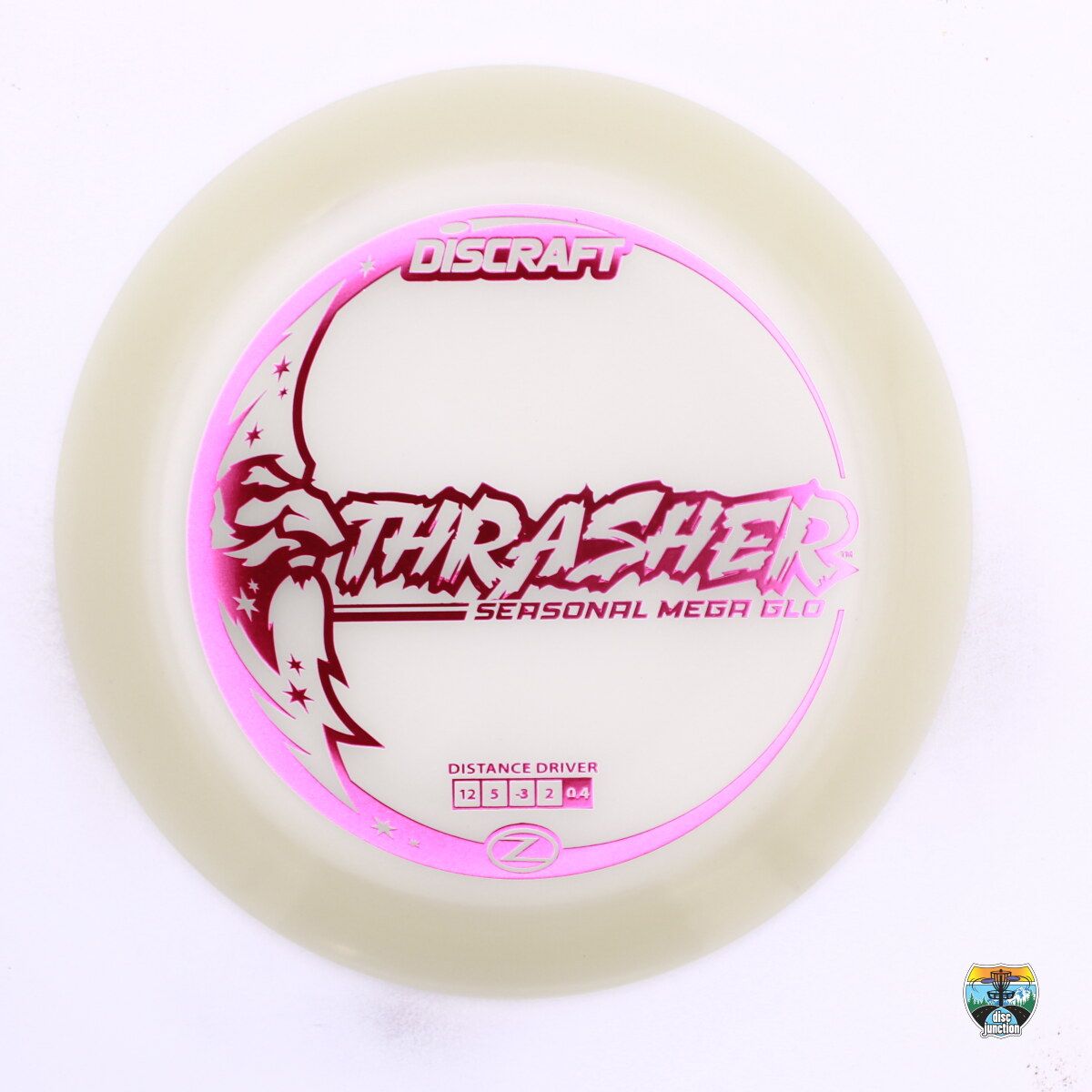 Discraft Mega Glo Z Thrasher Seasonal Mega Glo 2025, Manufacturer Weight Range: 170-172 Grams, Color: Glow, Serial Number: 0551-0054
