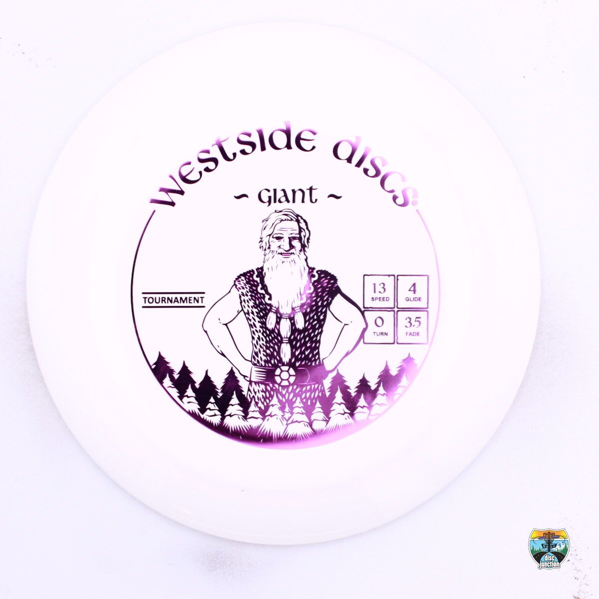 Westside Discs Tournament Giant, Manufacturer Weight Range: 173+ Grams, Color: White, Serial Number: 0571-0001