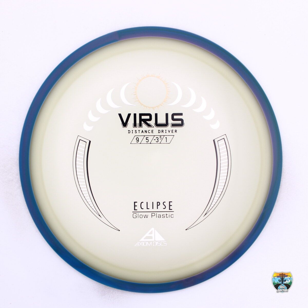 Axiom Eclipse Virus, Manufacturer Weight Range: 165-169 Grams, Color: Glow/Blue, Serial Number: 0573-0025