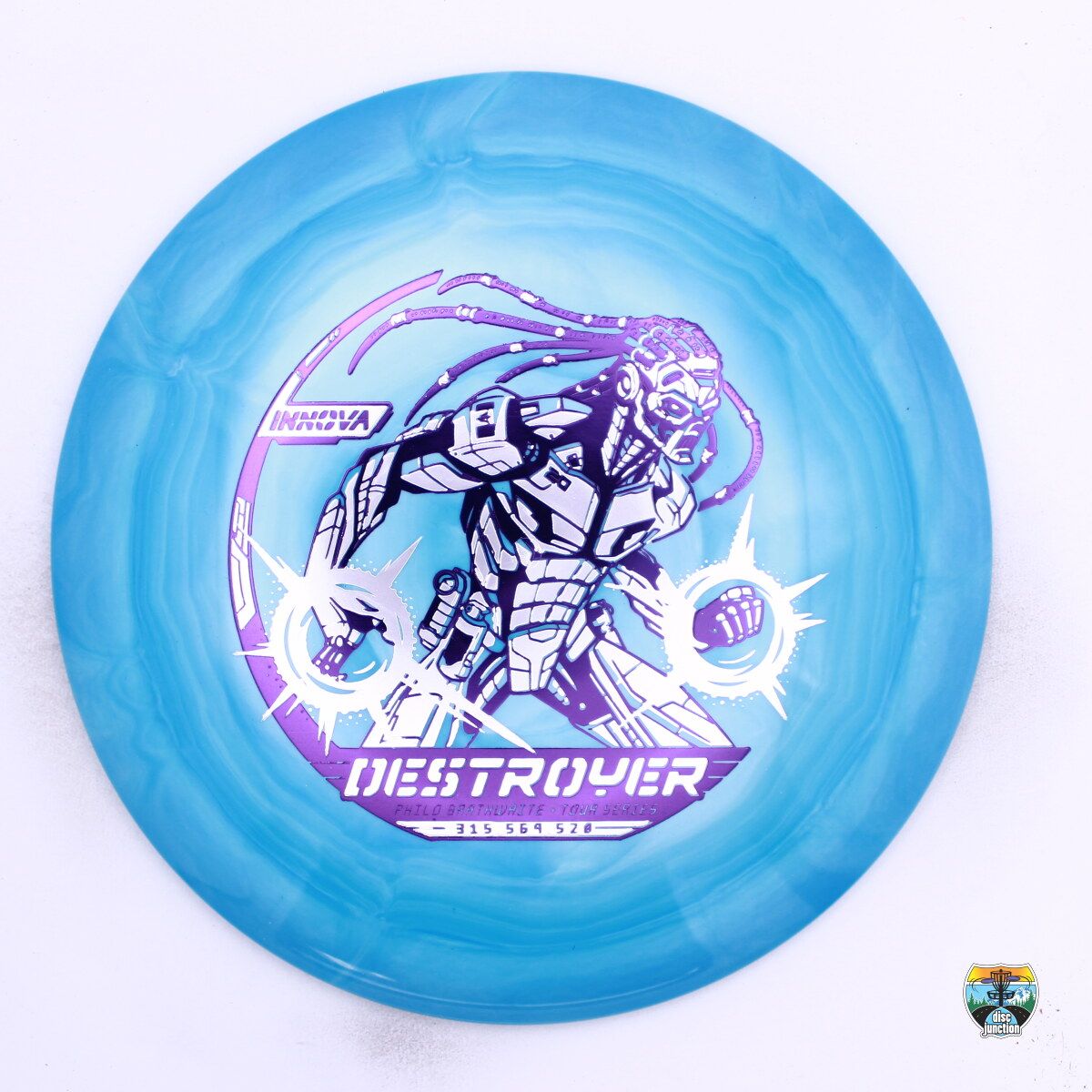 Innova Star Destroyer 2026 Star Team Tour Series Philo Brathwaite, Manufacturer Weight Range: 165-169 Grams, Color: Blue, Serial Number: 0591-0001