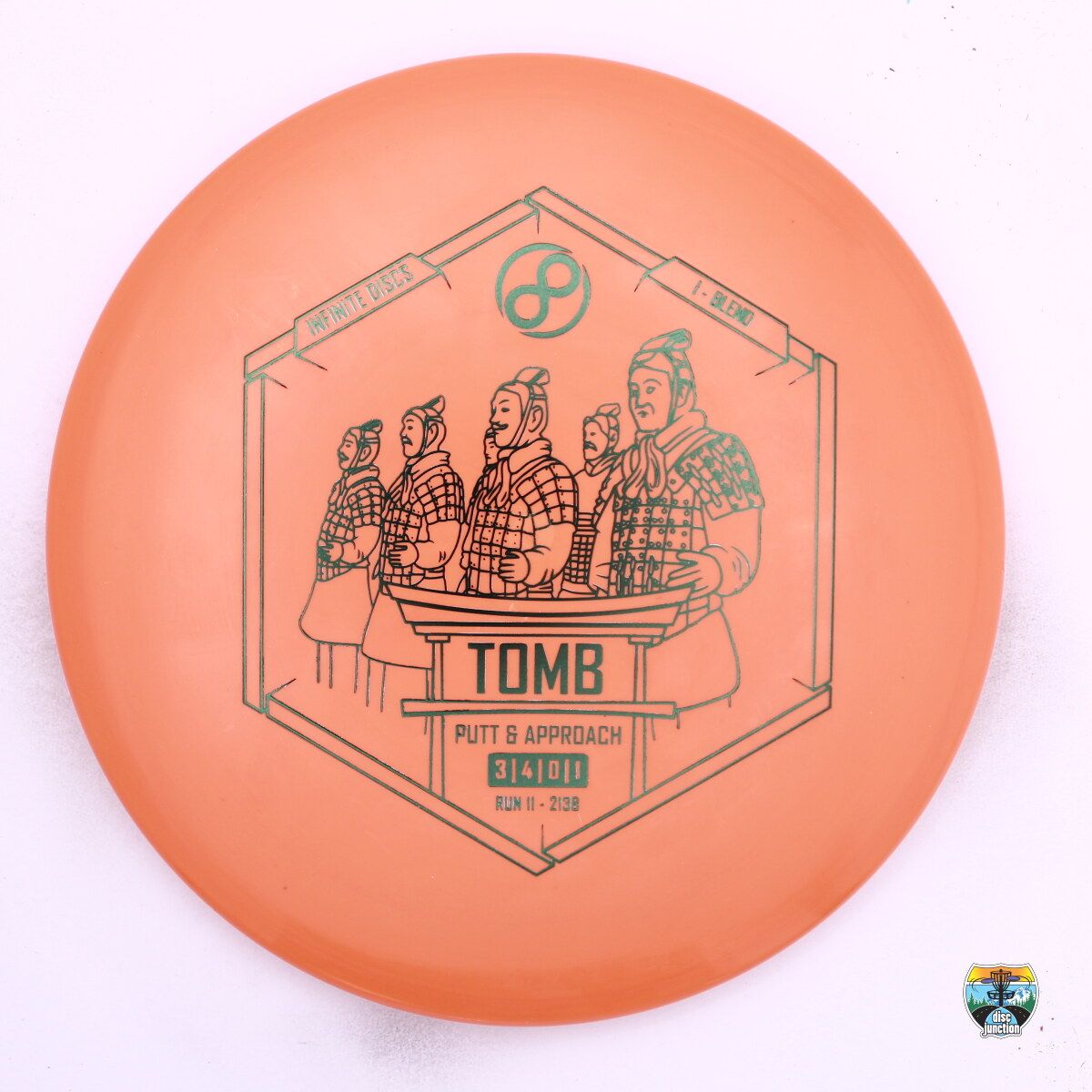 Infinite Discs I-Blend Tomb, Manufacturer Weight Range: 173-176 Grams, Color: Orange, Serial Number: 0593-0028