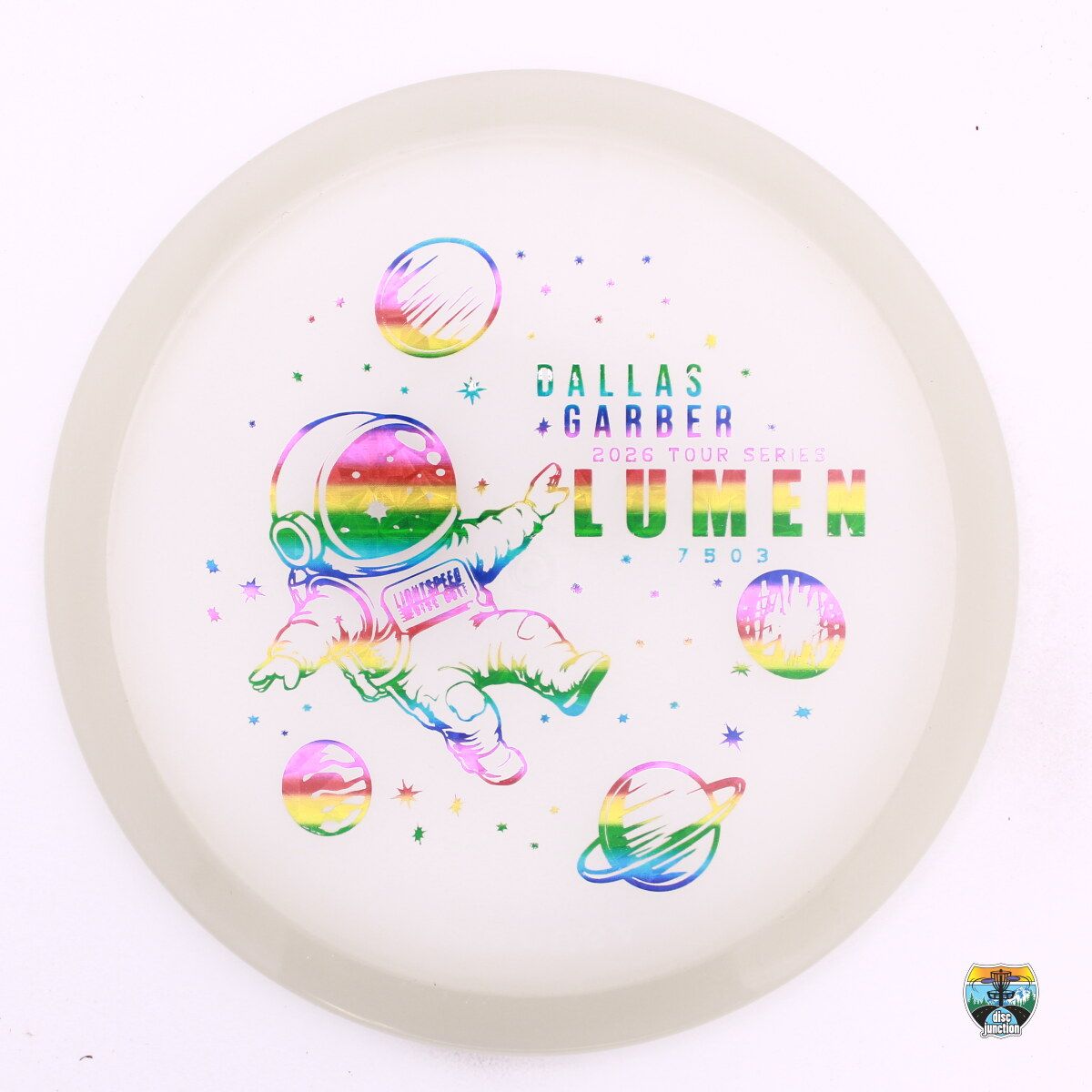 Lightspeed Disc Golf Glow Lumen 2026 Tour Series Dallas Garber, Manufacturer Weight Range: 170-175 Grams, Color: Glow, Serial Number: 0751-0001