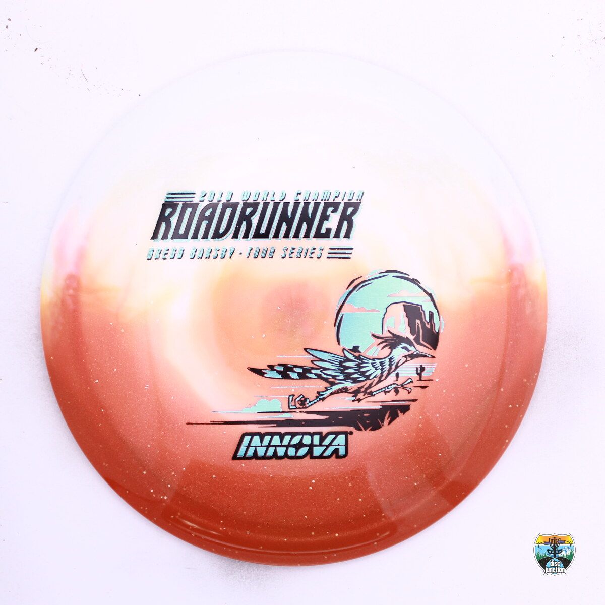 Innova Duo Roadrunner 2026 Star Team Tour Series Gregg Barsby 2018 World Champion, Manufacturer Weight Range: 173-175 Grams, Color: Orange/White, Serial Number: 0635-0001