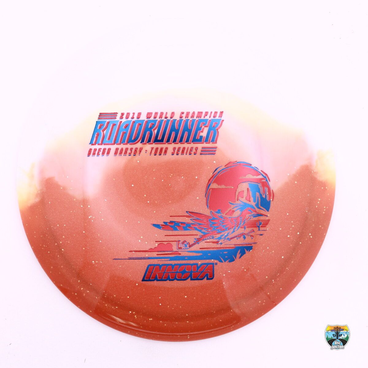 Innova Duo Roadrunner 2026 Star Team Tour Series Gregg Barsby 2018 World Champion, Manufacturer Weight Range: 173-175 Grams, Color: Orange/White, Serial Number: 0692-0010