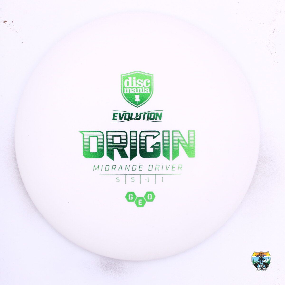 Discmania Geo Evolution Origin, Manufacturer Weight Range: 173-176 Grams, Color: White, Serial Number: 0641-0001