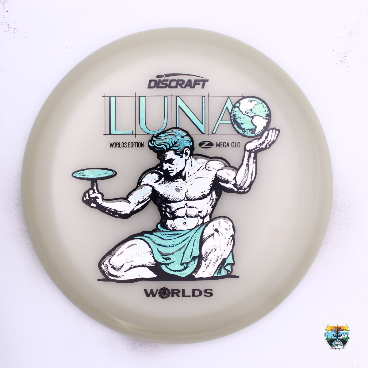 Discraft Mega Glo Z Luna Paul McBeth 2026 PDGA World Championship Fundraiser Spirit of Detroit, Manufacturer Weight Range: 164-166 Grams, Color: Glow, Serial Number: 0645-0016
