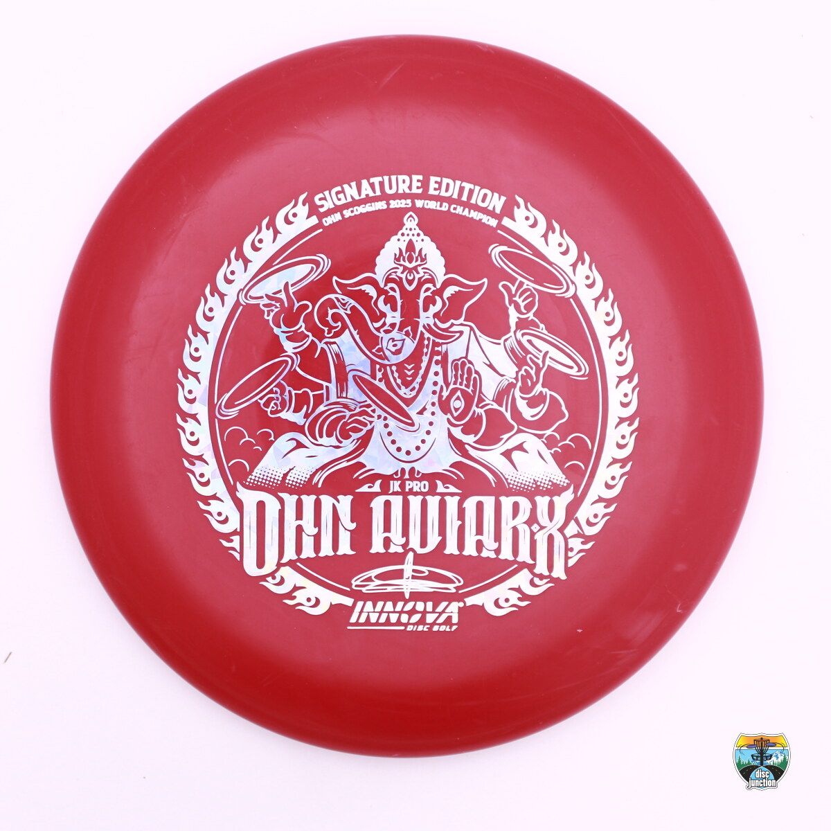Innova JK Pro JK Pro Aviar-X Ohn Scoggins Character, Manufacturer Weight Range: 173-175 Grams, Color: Red, Serial Number: 0679-0103