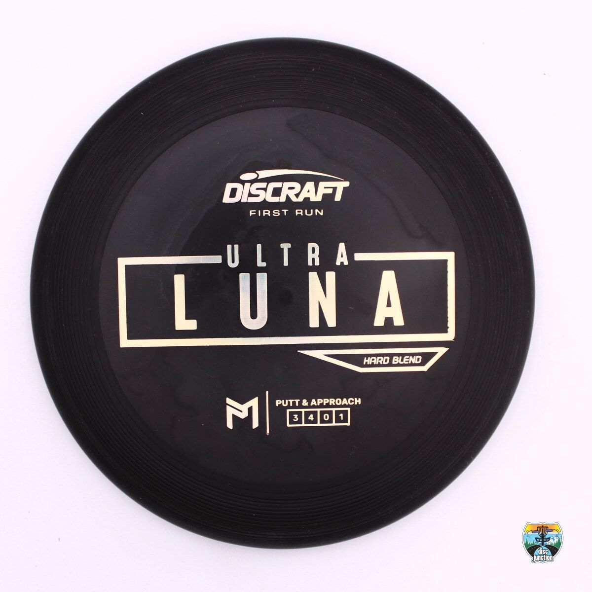 Discraft Hard UltraLuna First Run Paul McBeth, Manufacturer Weight Range: 173-174 Grams, Color: Black, Serial Number: 0682-0040