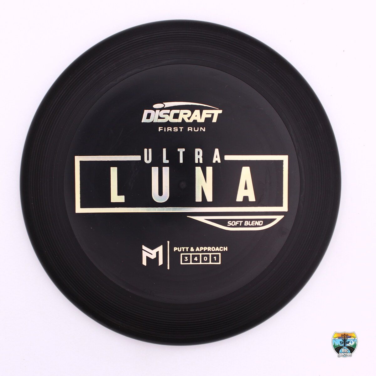 Discraft Soft UltraLuna First Run Paul McBeth, Manufacturer Weight Range: 173-174 Grams, Color: Black, Serial Number: 0682-0058