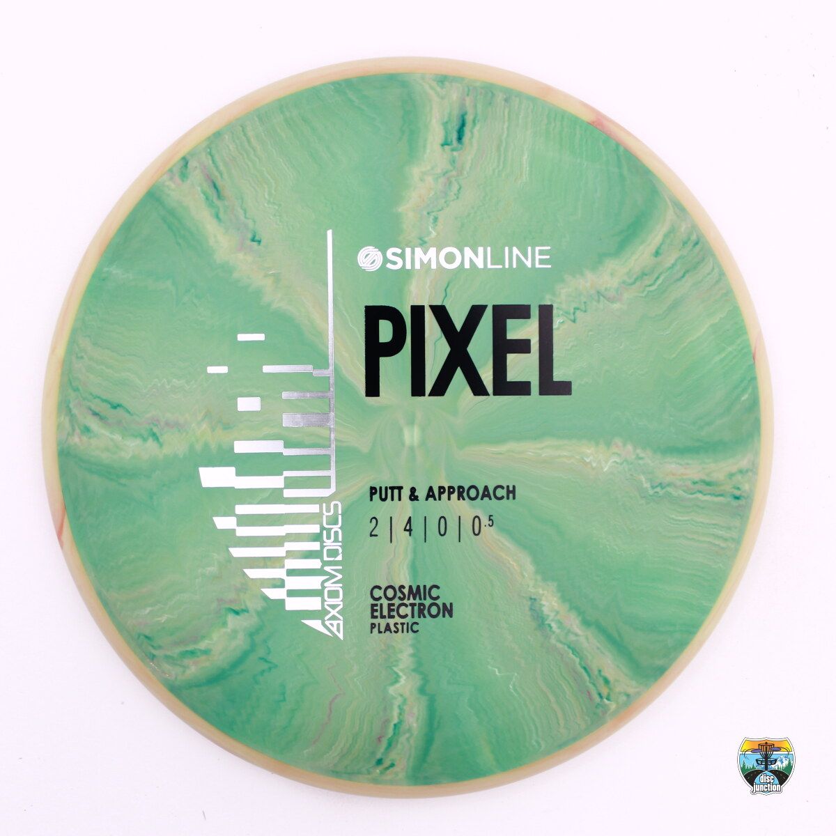 Axiom Cosmic Electron Pixel, Manufacturer Weight Range: 170-175 Grams, Color: Green/Orange, Serial Number: 0697-0005