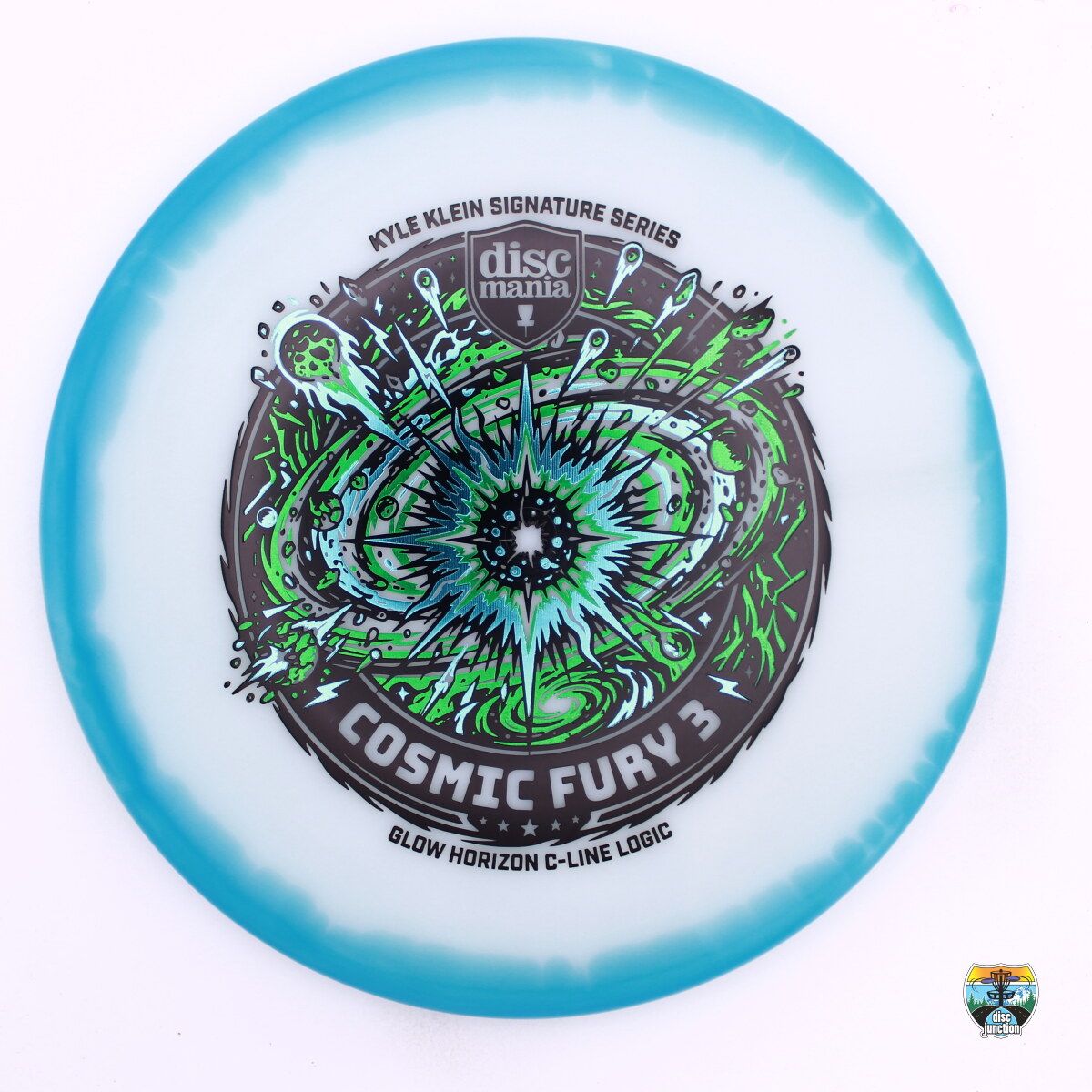 Discmania Horizon C-Line Glow Logic Signature Series Kyle Klein Cosmic Fury 3, Manufacturer Weight Range: 173+ Grams, Color: White/Blue, Serial Number: 0731-0006