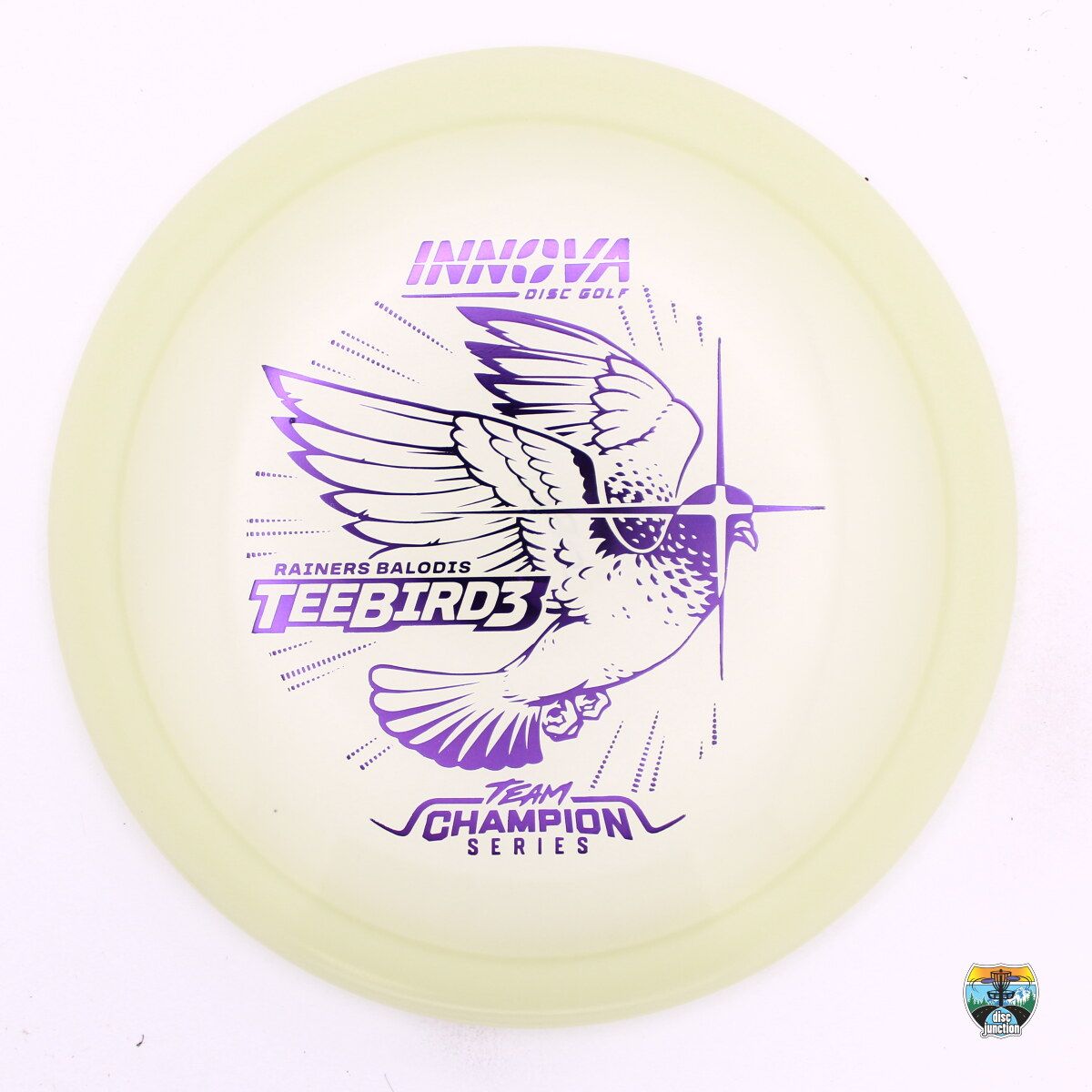 Innova Proto Glow Champion Teebird3 2026 Team Champion Tour Series Rainers Balodis, Manufacturer Weight Range: 173-175 Grams, Color: Glow, Serial Number: 0747-0001