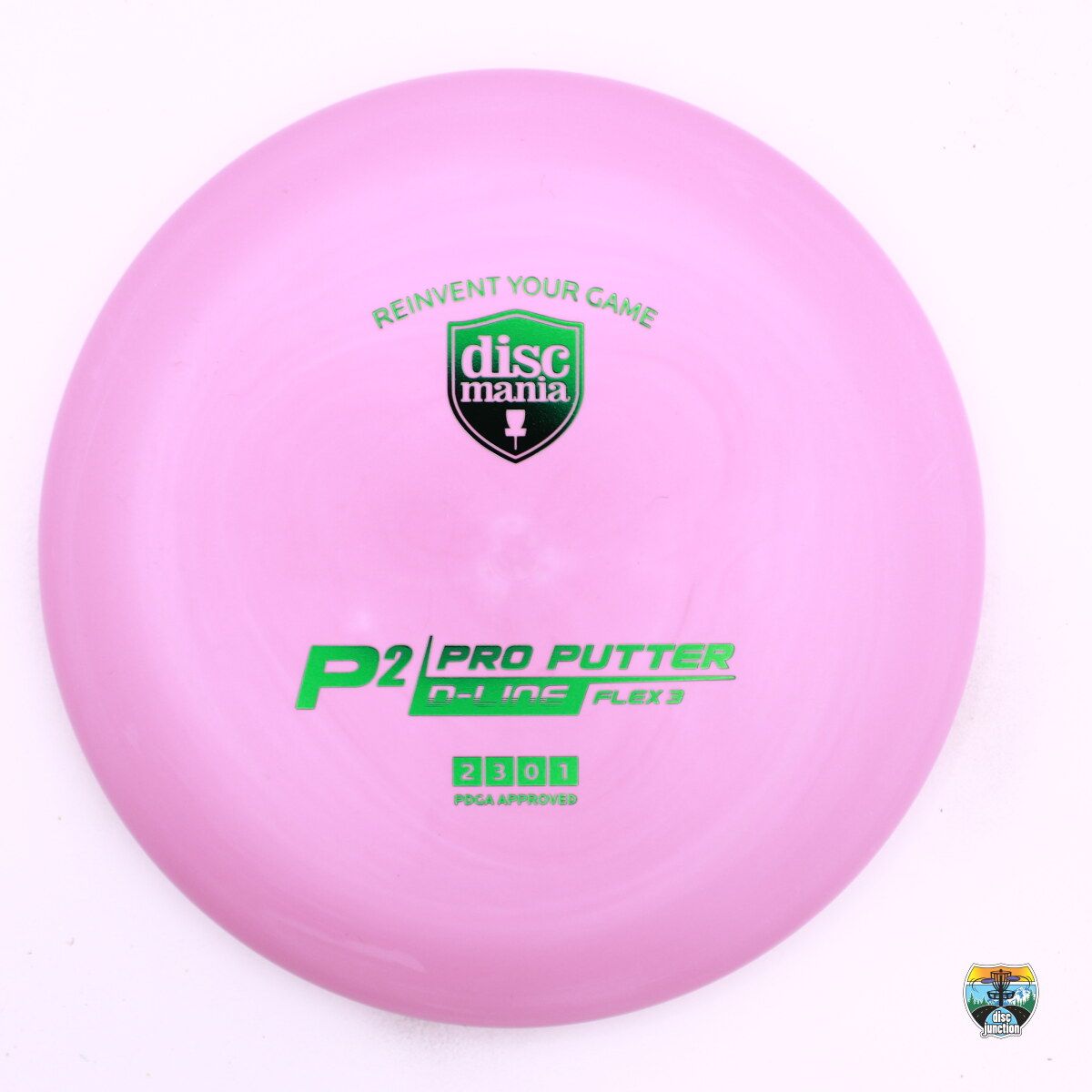 Discmania D-Line Flex 3 P2, Manufacturer Weight Range: 173+ Grams, Color: Pink, Serial Number: 0768-0005