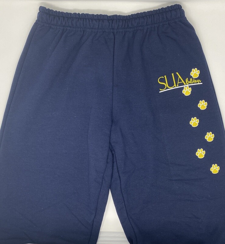 Navy Open Bottom Sweatpants