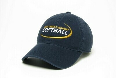 Softball Swoosh Ball Cap, Color: Navy, Material: Relaxed Twill