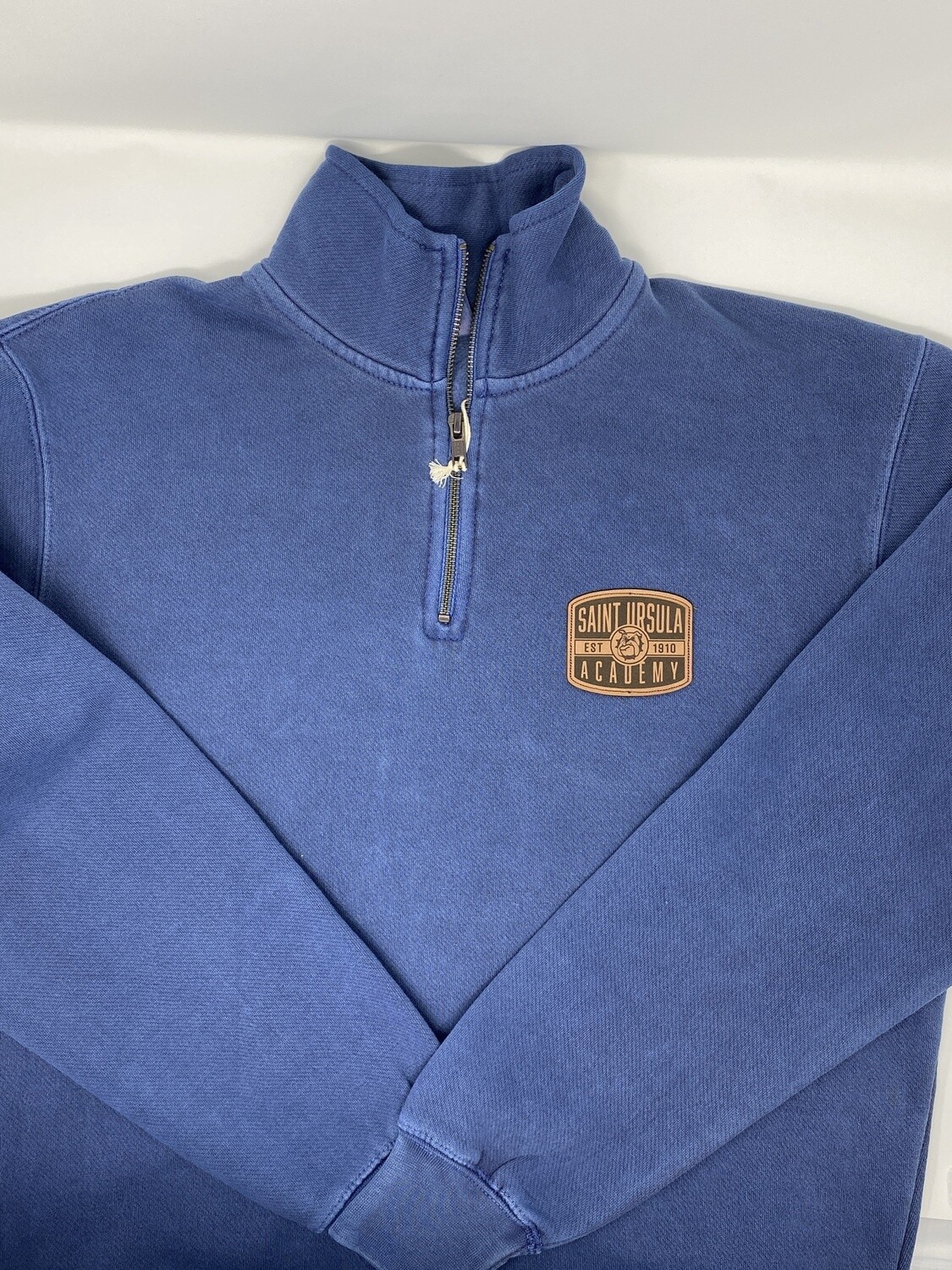 Leather Patch 1/4 Zip, Size: Small