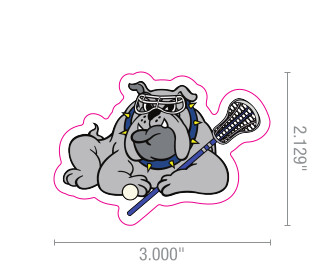 Lacrosse Bulldog Sticker